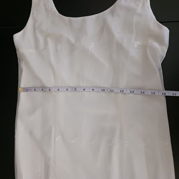 VTG Cattiva New York Cream Embroidered Lace Fringe Teired Dress w/ Jacket 8 - Picture 14 of 16